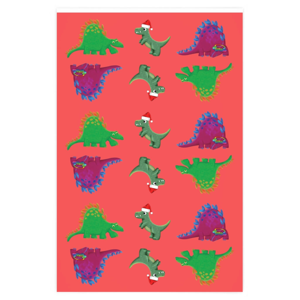 Holiday Dinosaurs Wrapping Paper