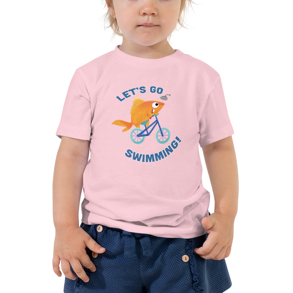 Let's Go Swimming Toddler T-Shirt Heather Columbia Blue / 5T